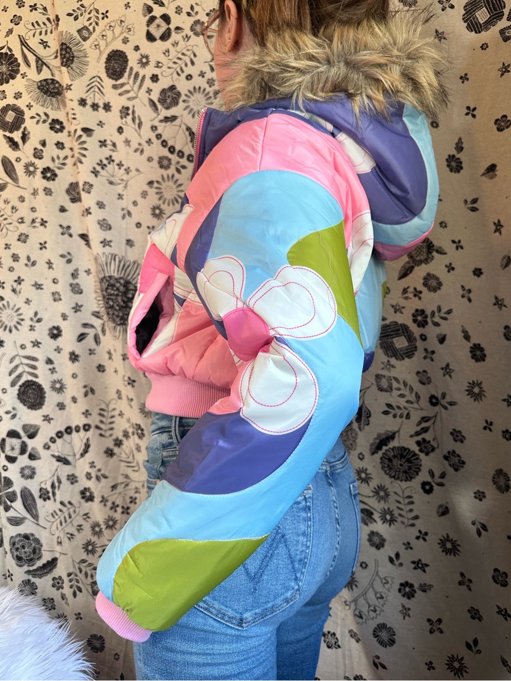Delia’s • X Dolls Kill Show & Tell Quilted Floral Puffer Jacket - Picture 13 of 16